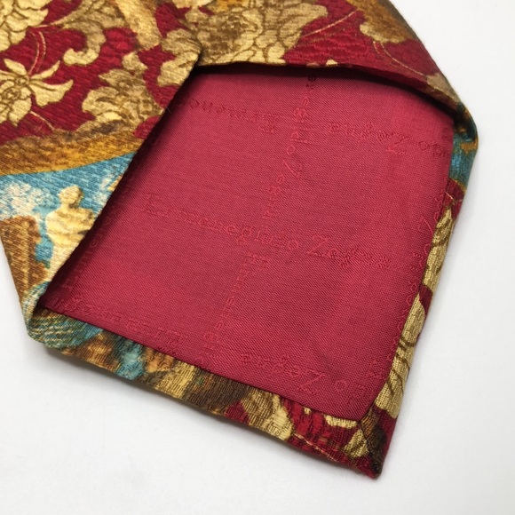 Authentic Bohemian Ernemegildo Zegna Silk Tie Made in Italy. Postcard print - Picture 5 of 10